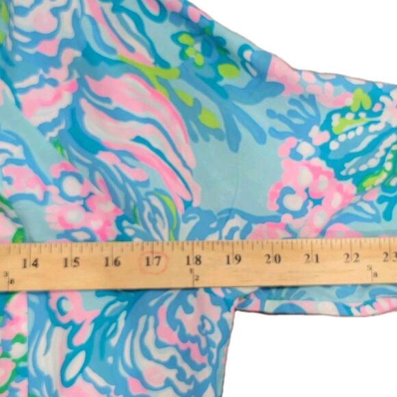 Lilly Pulitzer Dress W/ Bell Sleeves and Tassels Medium 004150 - Picture 9 of 10